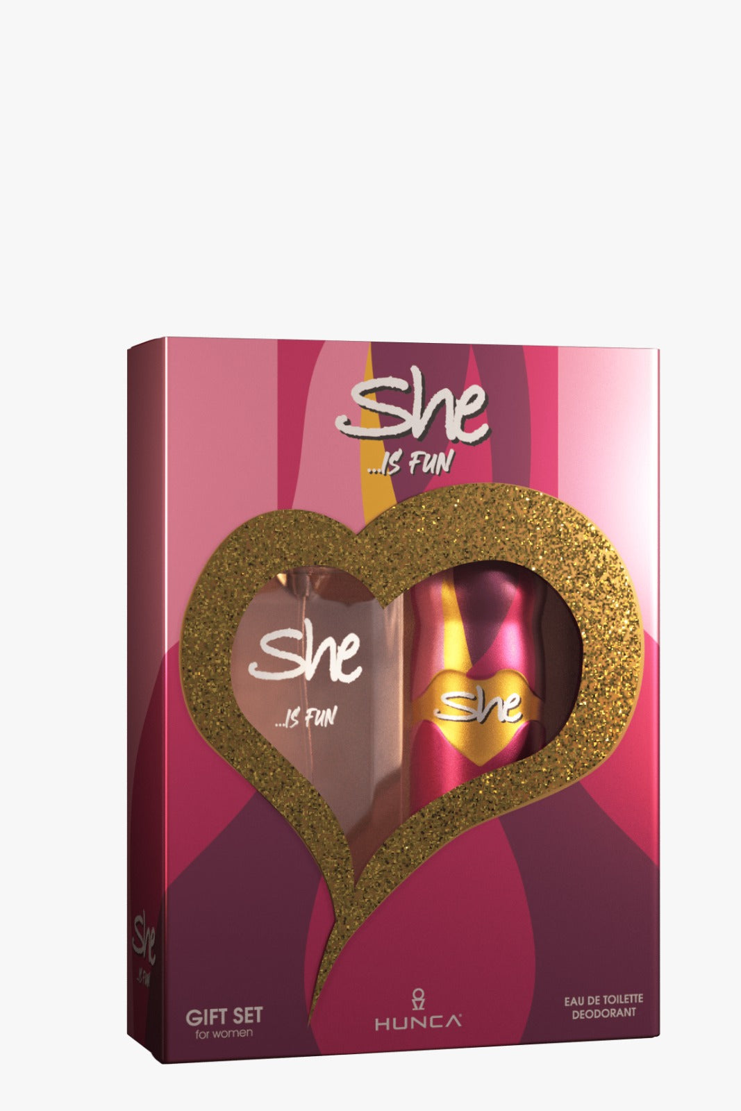 She Is FUN Perfume 50ml+Deodorant 150ml Gift Set by Hunca