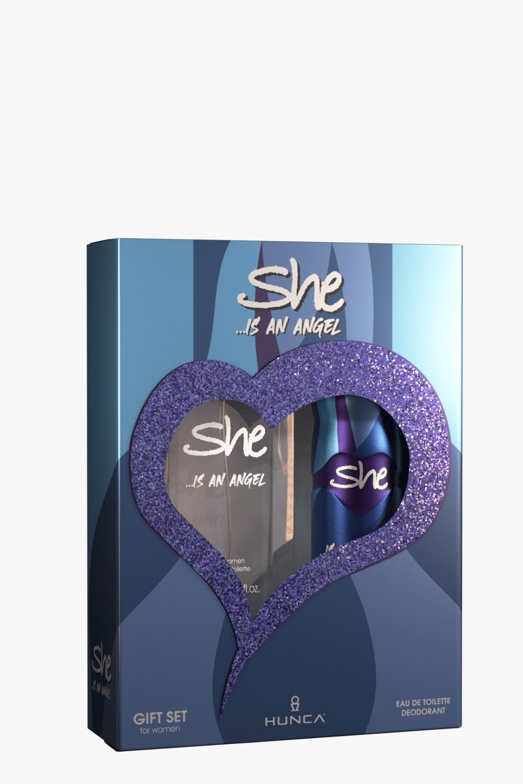 She Is An Angel Perfume 50ml+Deodorant 150ml Gift Set by Hunca