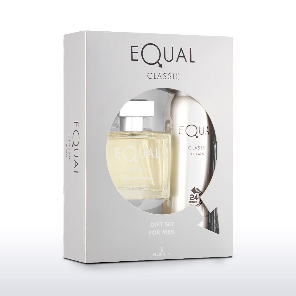 EQUAL Classic Men's Perfume EDT 75 ml & Deodorant 150 ml by Hunca