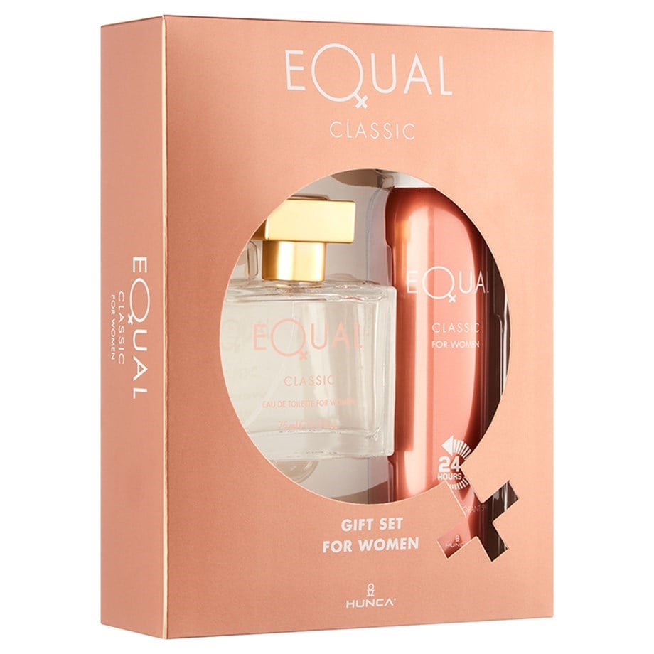 EQUAL Classic Women's Perfume Set 75 ml EDT&150 ml Deodorant by Hunca