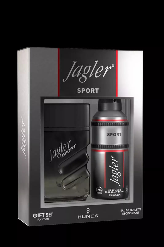 JAGLER SPORT PERFUME,EDT,SET PERFUME AND DEO  BY HUNCA, 90 ML