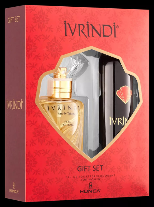 IVRINDI WOMEN EDT 55 ML+DEODORANT 150 ML PERFUME GIFT SET by Hunca