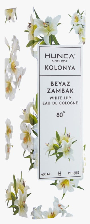 Kologne White Lily Eau de Cologne ,Pet Bottle 400 ml by Hunca Care